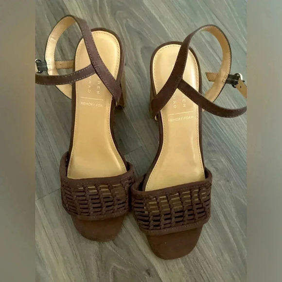 Lauren Conrad women’s espadrille memory foam brown heels size 9 - Picture 2 of 6